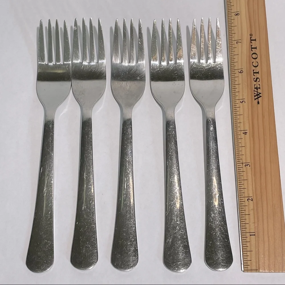 5 IKEA STAINLESS STEEL FLATWARE Dinner FORKS